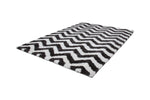 Grace 801 ivory-graphite Shaggy Zig Zag Rug - Lalee Designer Rugs